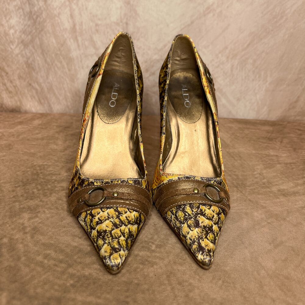 Aldo Multicolor Patchwork Pointed Toe Stiletto Ro… - image 3